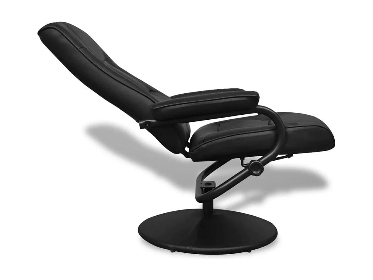 Bürostuhl | TV-Sessel mit Fußhocker Schwarz Kunstleder SHL80473