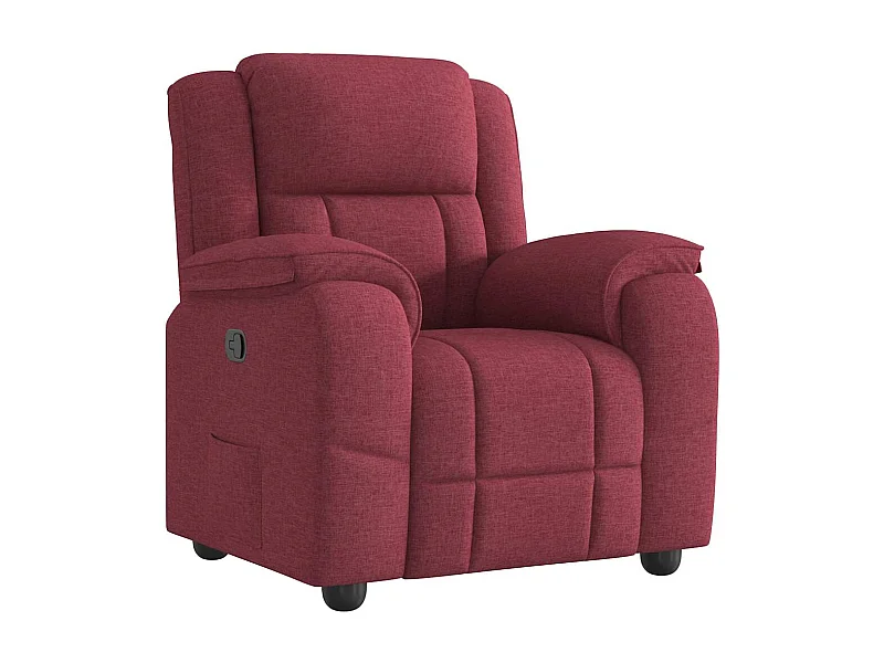 Fauteuil inclinable-Chaise de relax-Fauteuil TV Rouge bordeaux Tissu SHL3687