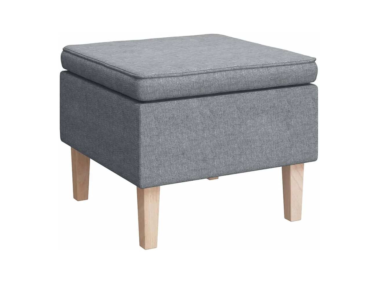 Sillón de salón con patas mecedoras y taburete de tela gris claro SHL6383