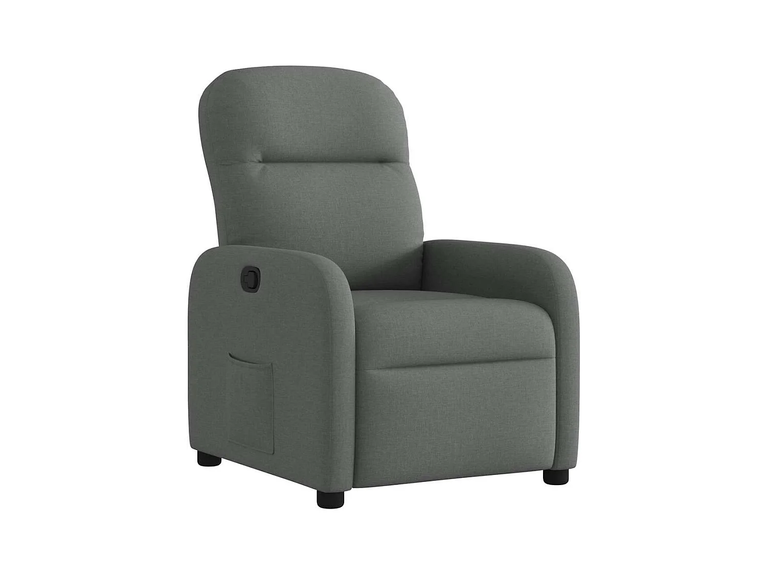 Fauteuil inclinable-Chaise de relax-Fauteuil TV Gris foncé Tissu SHL4607