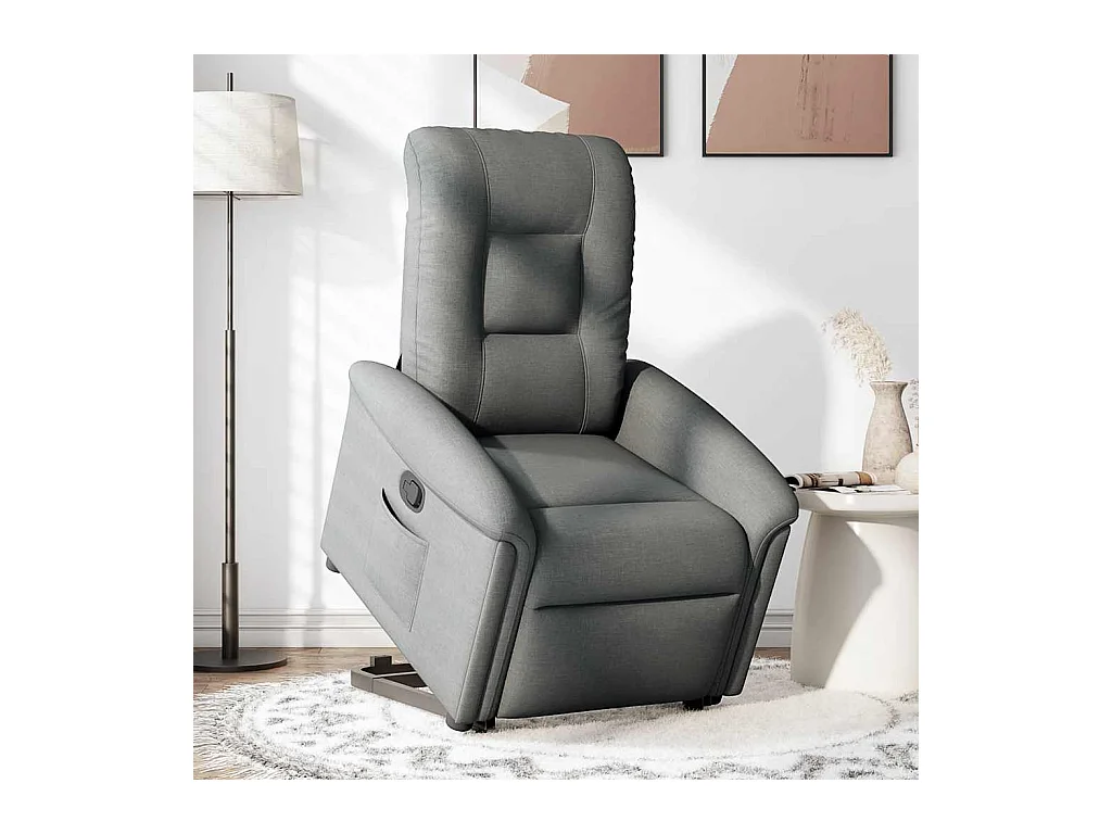 Fauteuil inclinable-Chaise de relax-Fauteuil TV Gris foncé Tissu SHL1432