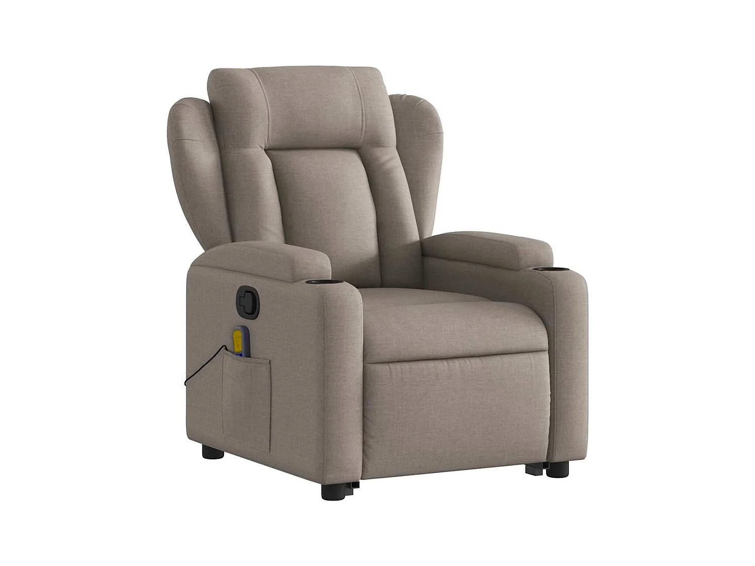 Sillón de relax | Sillón reclinable de masaje elevable tela gris taupé SHL8013