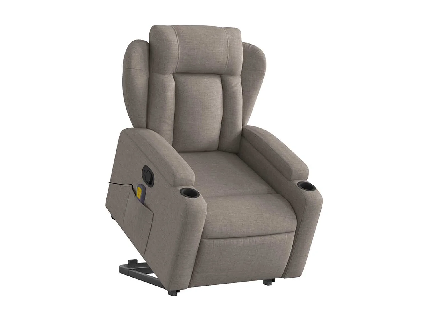 Massagesessel mit Aufstehhilfe | Relaxsessel Taupe Stoff SHL15928