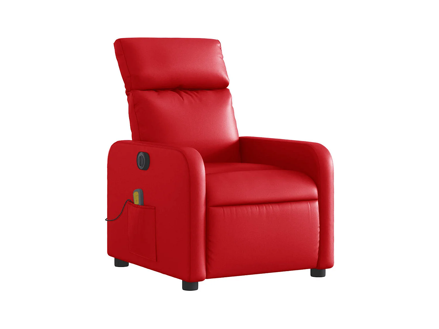 Sillón de salón | Silla | Sillón de masaje reclinable eléctrico de cuero artificial rojo SHL2286