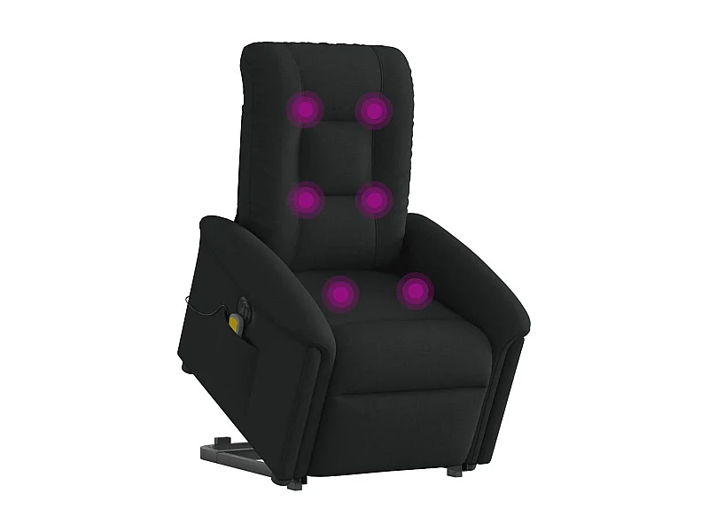 Sillón de salón | Silla | Sillón de masaje eléctrico reclinable elevable tela negro SHL2018