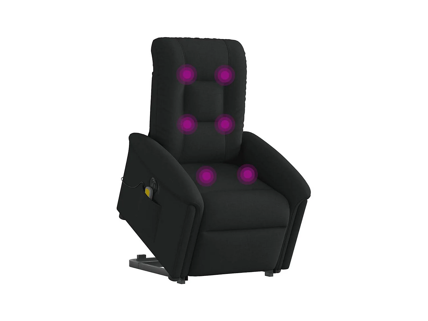 Fauteuil inclinable électrique-Chaise de relax-Fauteuil de Massage Noir Tissu SHL943