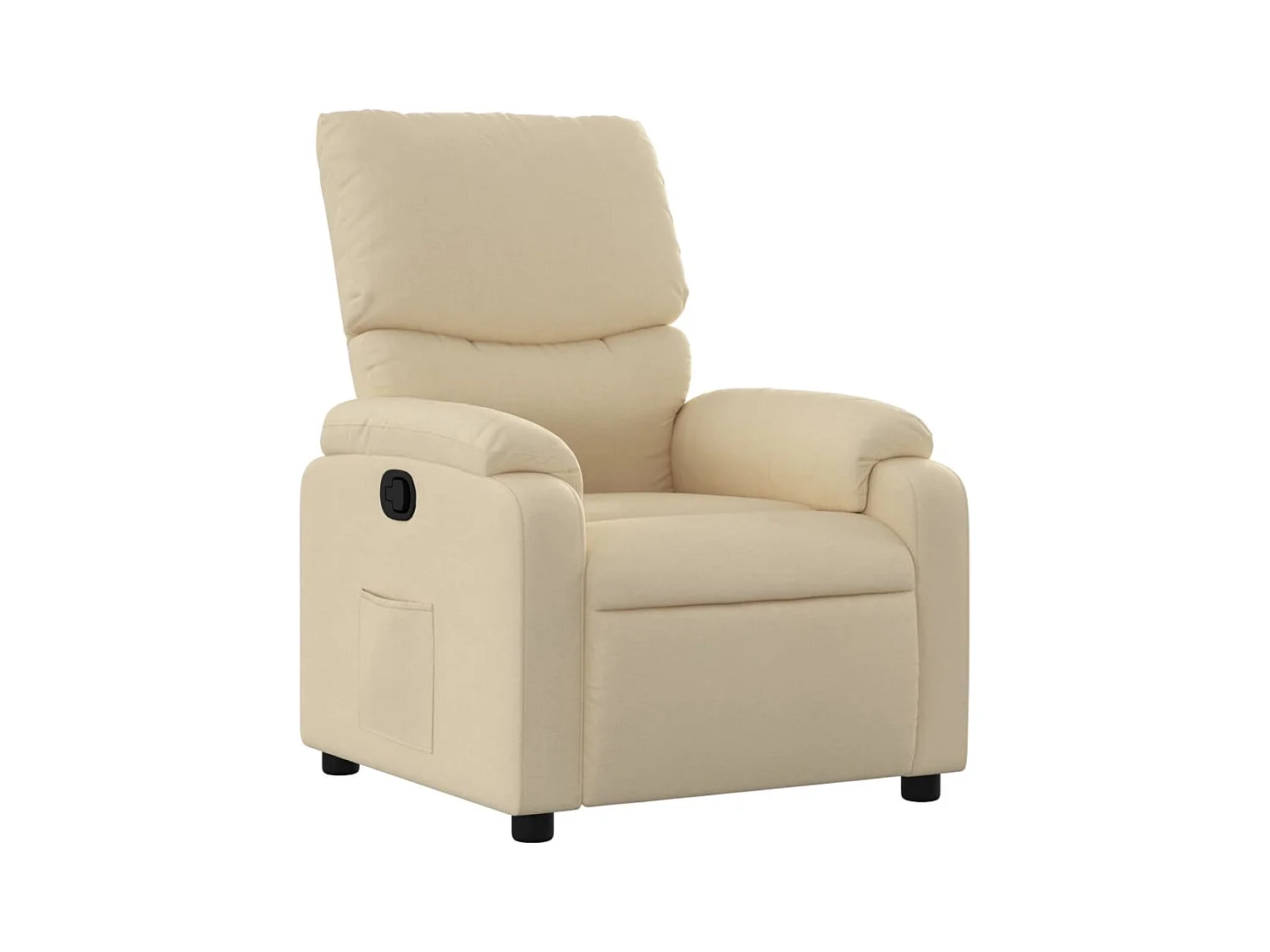 Fauteuil inclinable-Fauteuil salon Crème Tissu SHL4019