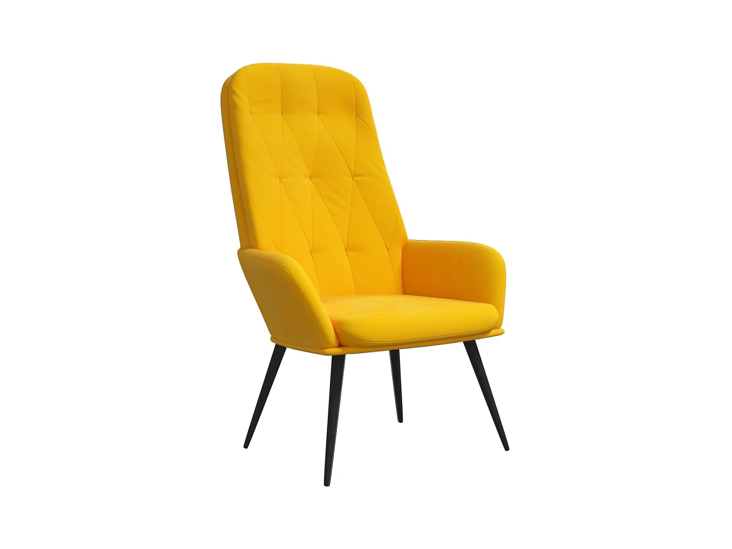 Sillón de relax | Silla de relax de terciopelo amarillo mostaza SHL9419