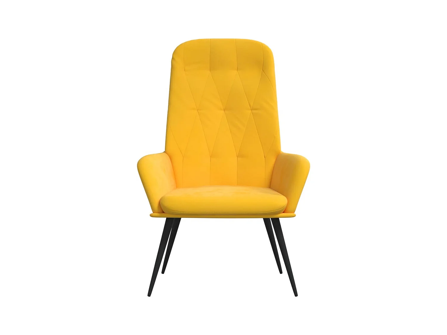 Sillón de relax | Silla de relax de terciopelo amarillo mostaza SHL9419