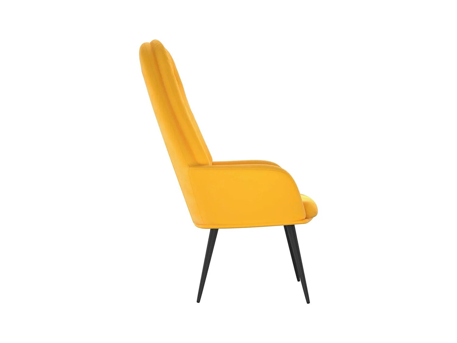 Sillón de relax | Silla de relax de terciopelo amarillo mostaza SHL9419
