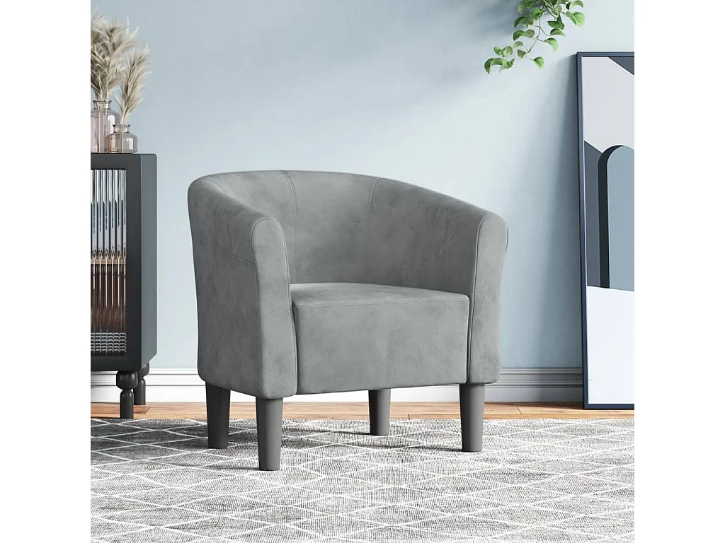 Relaxsessel | Clubsessel Dunkelgrau Samt SHL58726