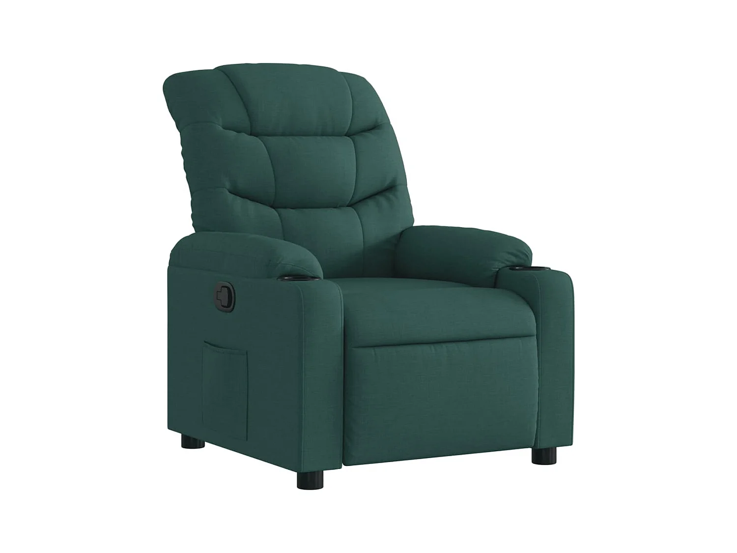Fauteuil inclinable-Chaise-Fauteuil salon Vert foncé Tissu SHL3268