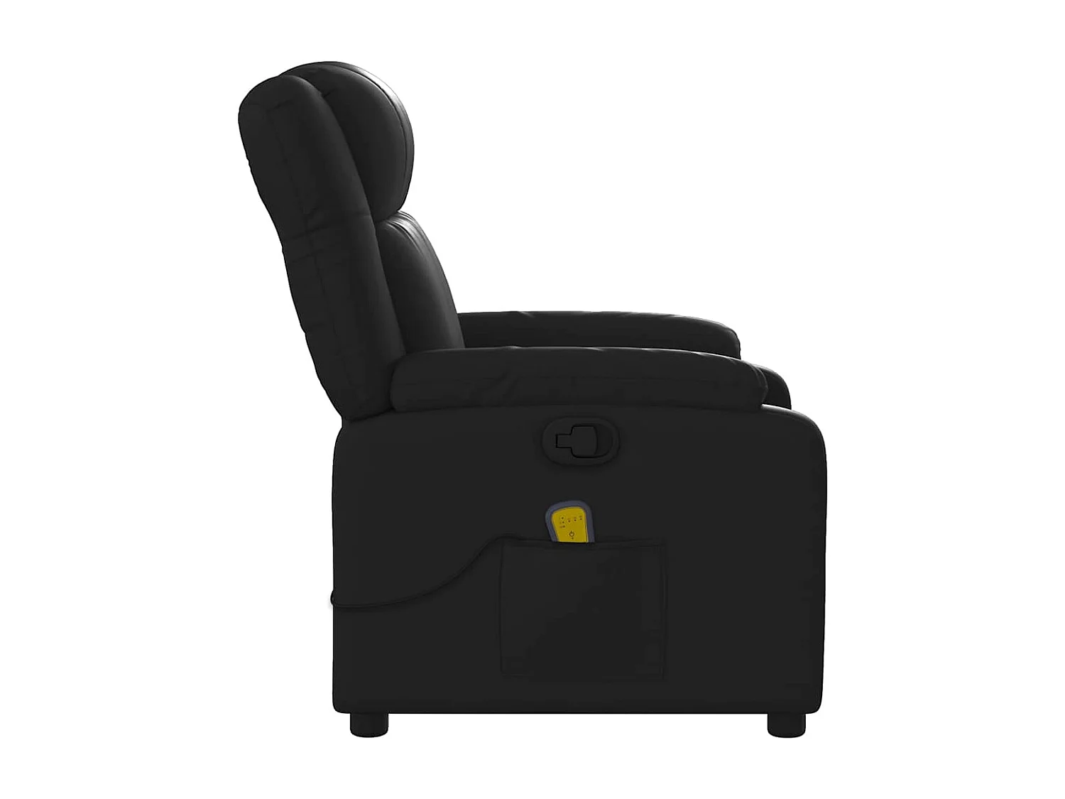 Fauteuil inclinable-Chaise de relax-Fauteuil de Massage noir similicuir SHL3561
