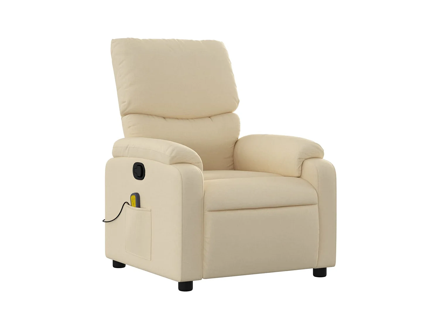Fauteuil inclinable-Chaise de relax-Fauteuil de Massage crème tissu SHL3053