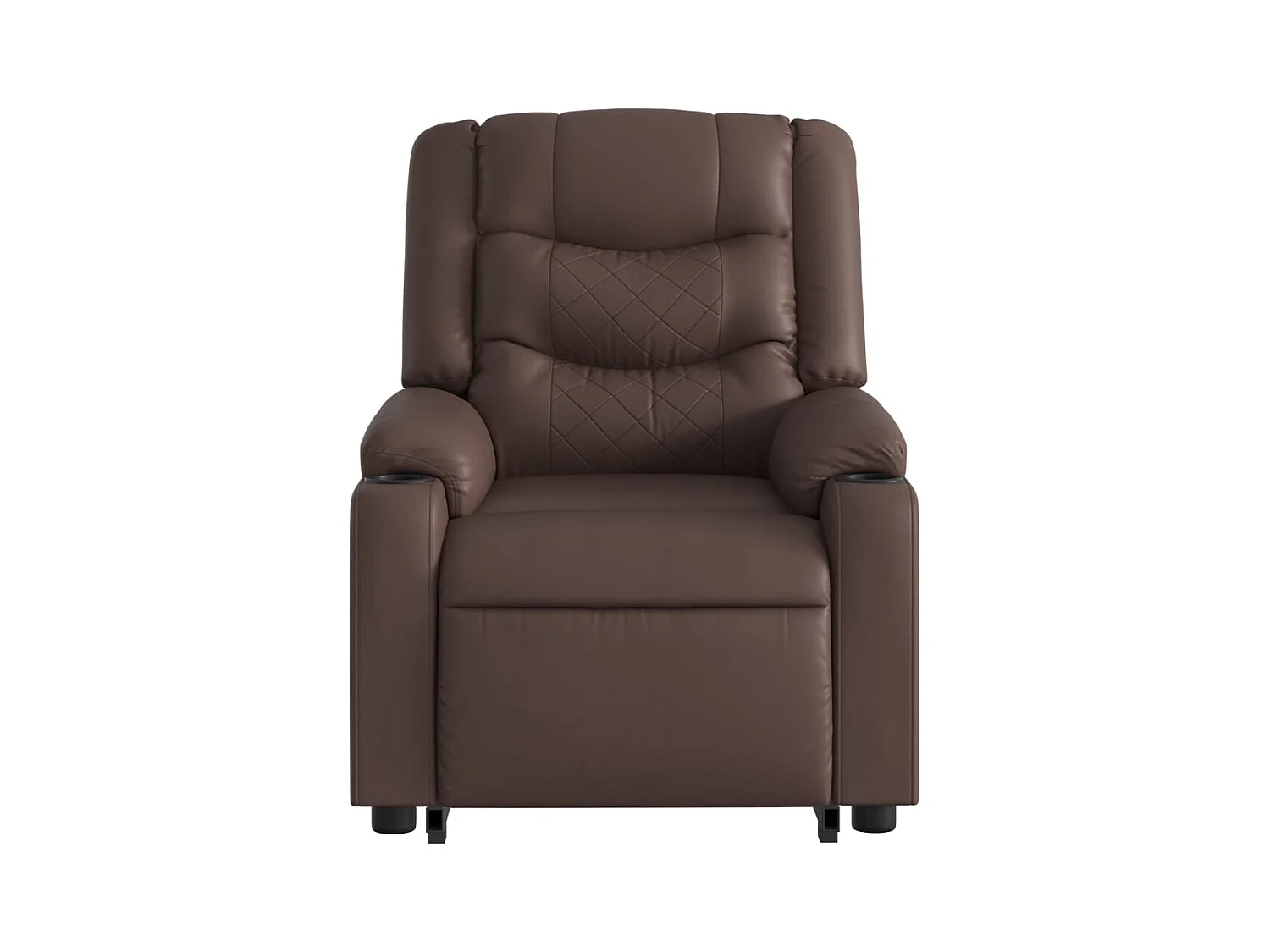 Sillón de relax | Sillón reclinable de masaje de pie de cuero sintético marrón SHL3383