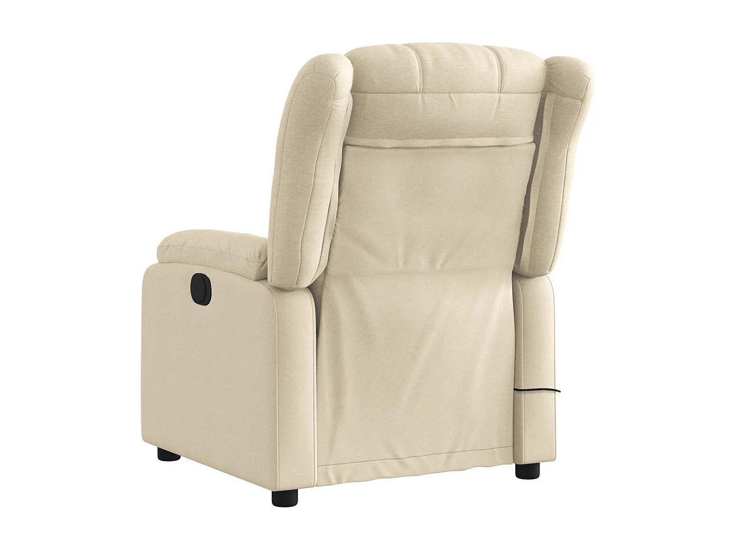 Fauteuil inclinable-Chaise de relax-Fauteuil de Massage Crème Tissu SHL3324