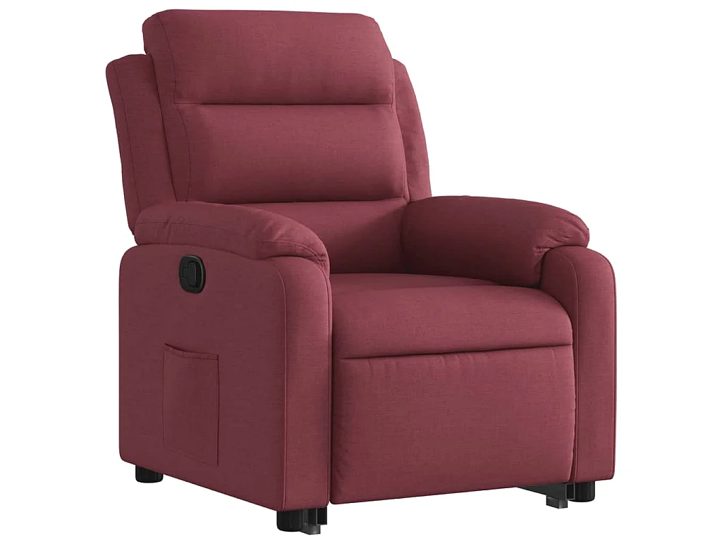 Fauteuil inclinable-Chaise de relax-Fauteuil salon rouge bordeaux tissu SHL1857