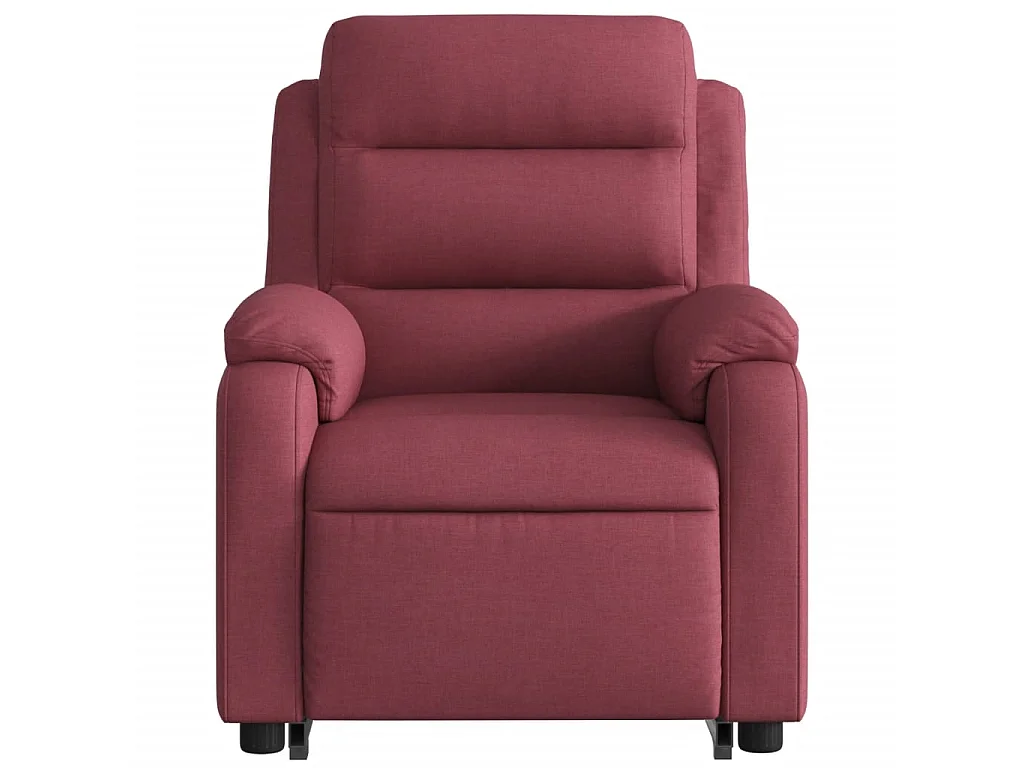 Fauteuil inclinable-Chaise de relax-Fauteuil salon rouge bordeaux tissu SHL1857