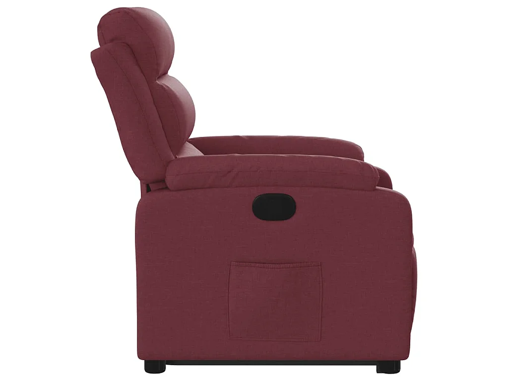 Fauteuil inclinable-Chaise de relax-Fauteuil salon rouge bordeaux tissu SHL1857