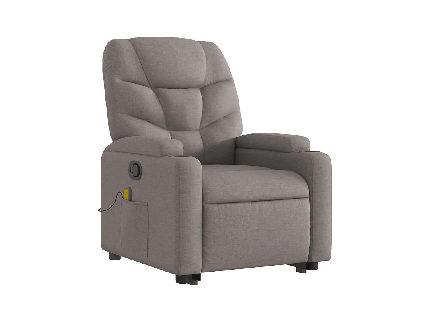 Fauteuil inclinable-Chaise de relax-Fauteuil de Massage Taupe Tissu SHL4226