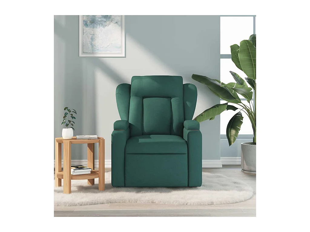 Sillón de salón | Silla | Sillón de masaje reclinable de tela verde oscuro SHL7311