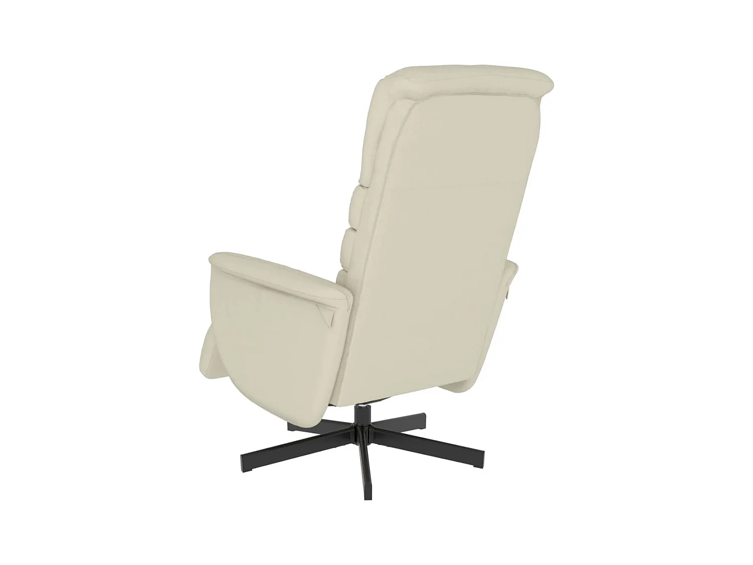 Sillón de relax | Sillón reclinable con reposapiés cuero sintético color crema SHL4401