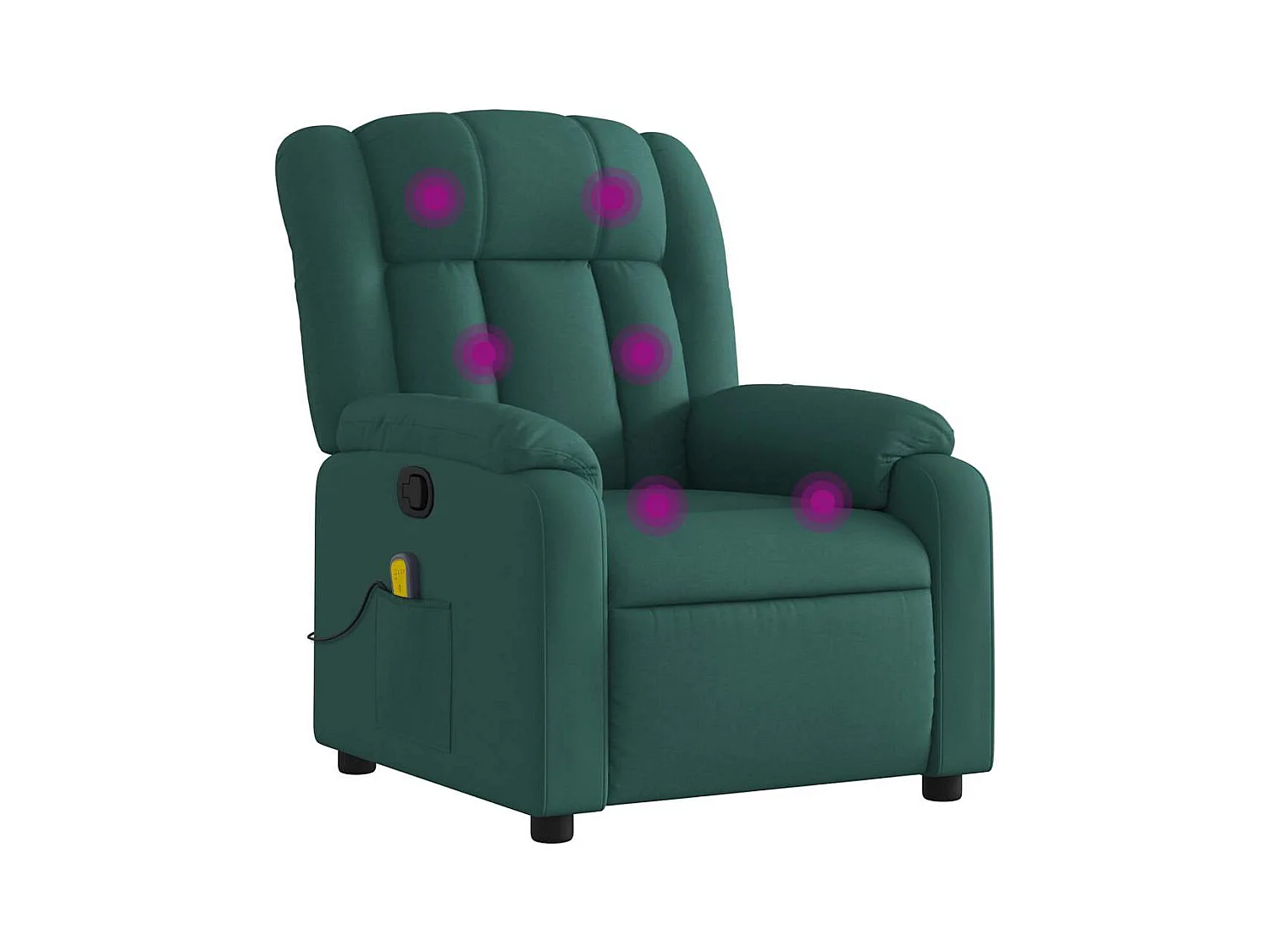 Fauteuil inclinable-Chaise de relax-Fauteuil de Massage Vert foncé Tissu SHL2296