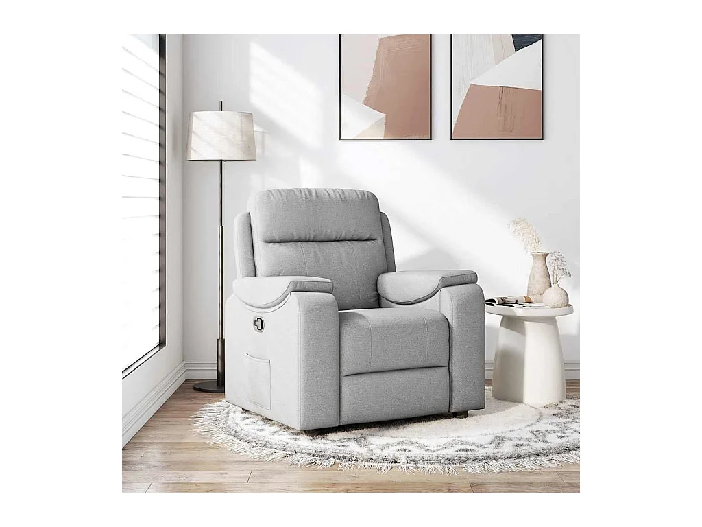 Sillón de relax | Sillón reclinable de tela gris nube SHL8119