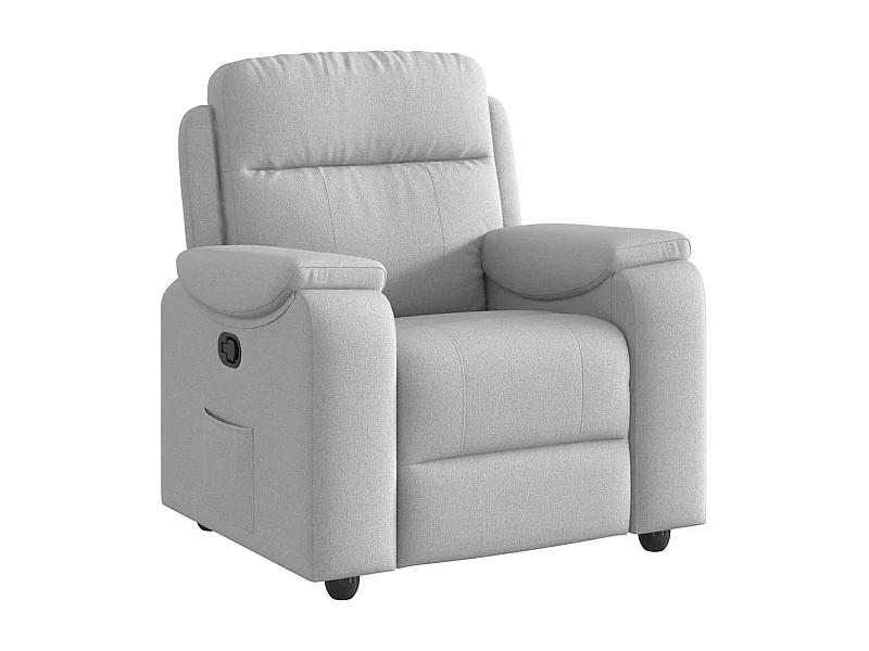 Relaxstoel | Fauteuil verstelbaar stof wolk grijs