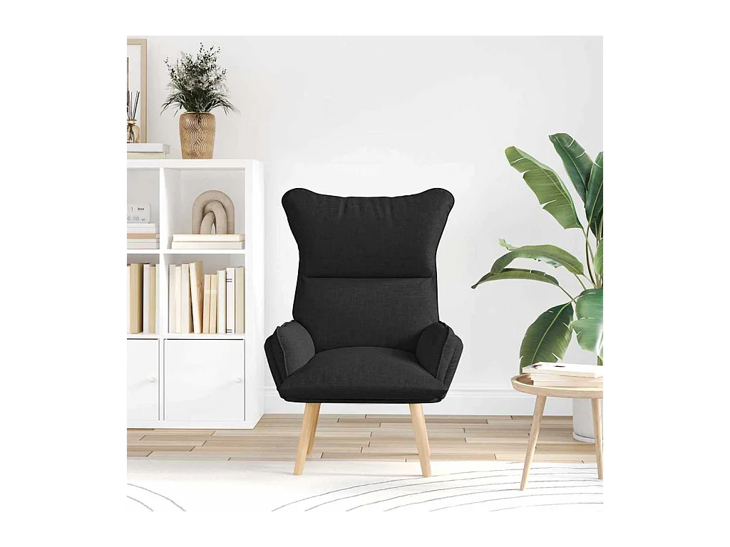 Poltrona | Cadeira de Sala | Cadeira Relaxante Preto 69x74x93 cm tecido SHL513884