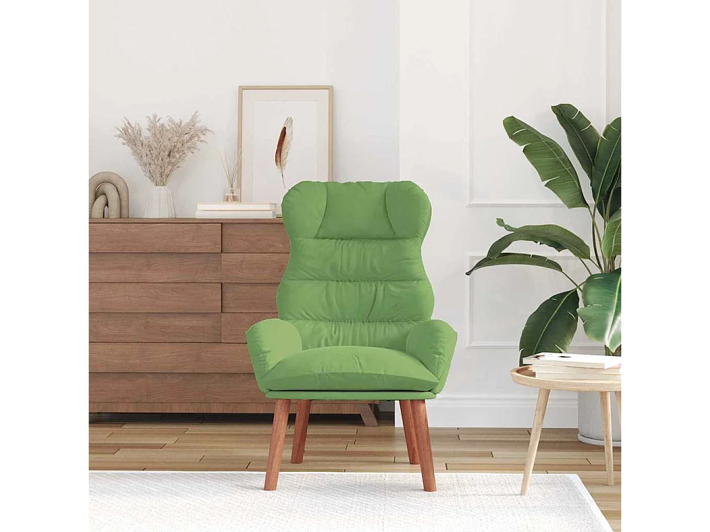 Sillón de relax | Silla Relax | Sillón de salón Verde claro 69x74x93 cm Terciopelo SHL9072
