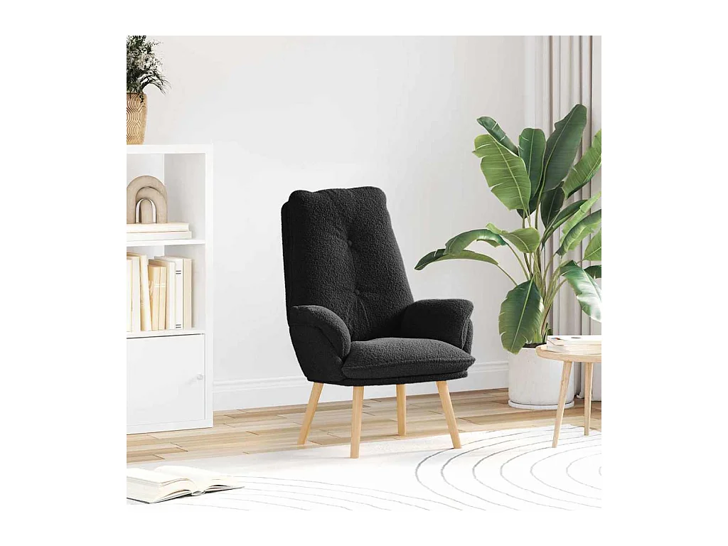 Sillón de relax | Silla Relax | Sillón de salón Negro 69x74x93 cm tela SHL3971