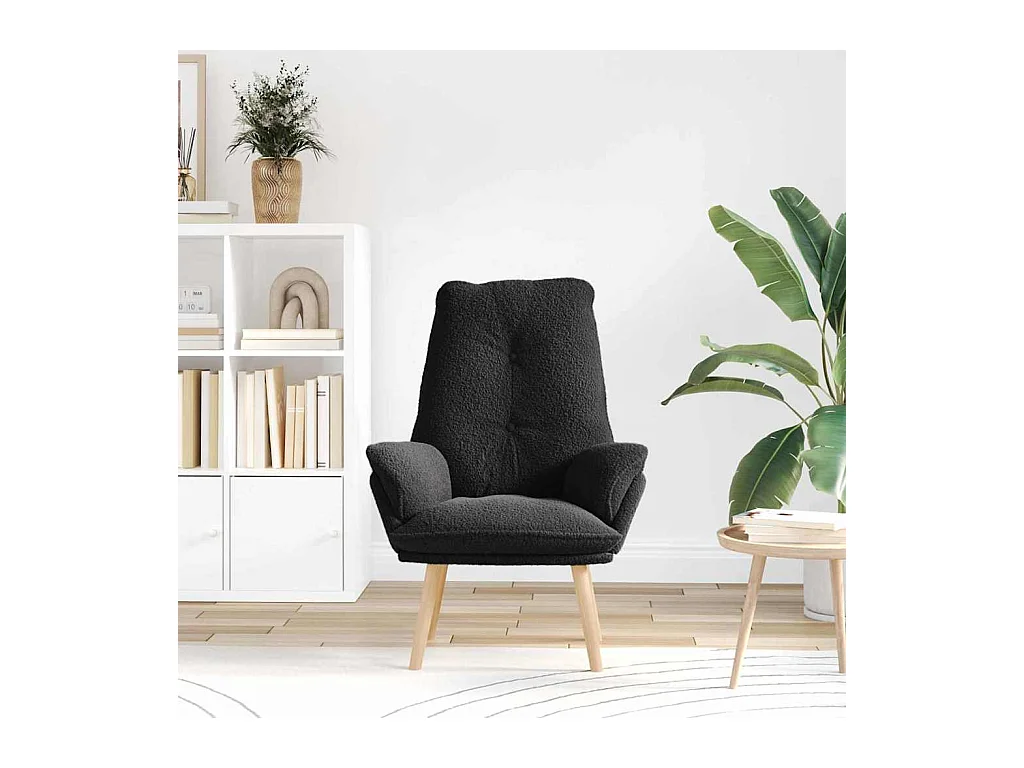 Sillón de relax | Silla Relax | Sillón de salón Negro 69x74x93 cm tela SHL3971