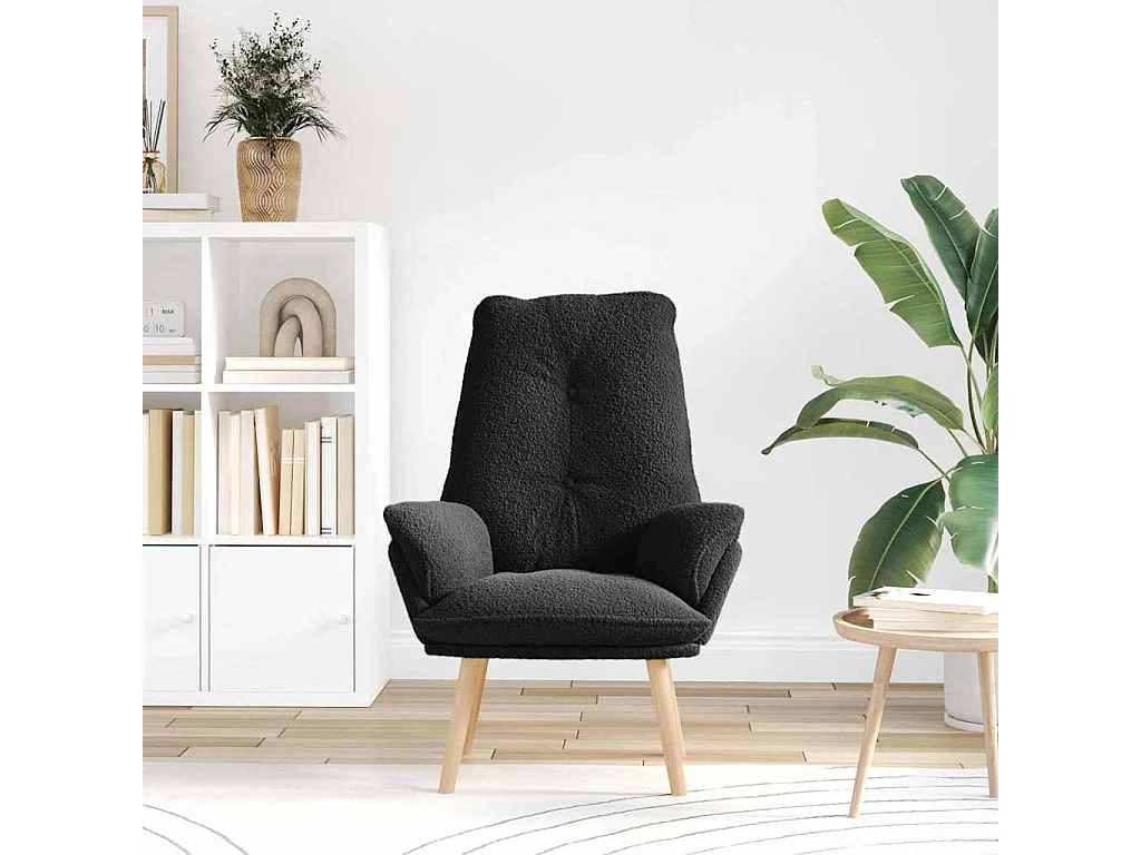 Sillón de relax | Silla Relax | Sillón de salón Negro 69x74x93 cm tela SHL3971