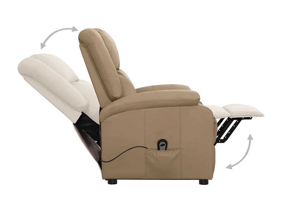 Poltrona elevatória couro artificial cappuccino SHL829827