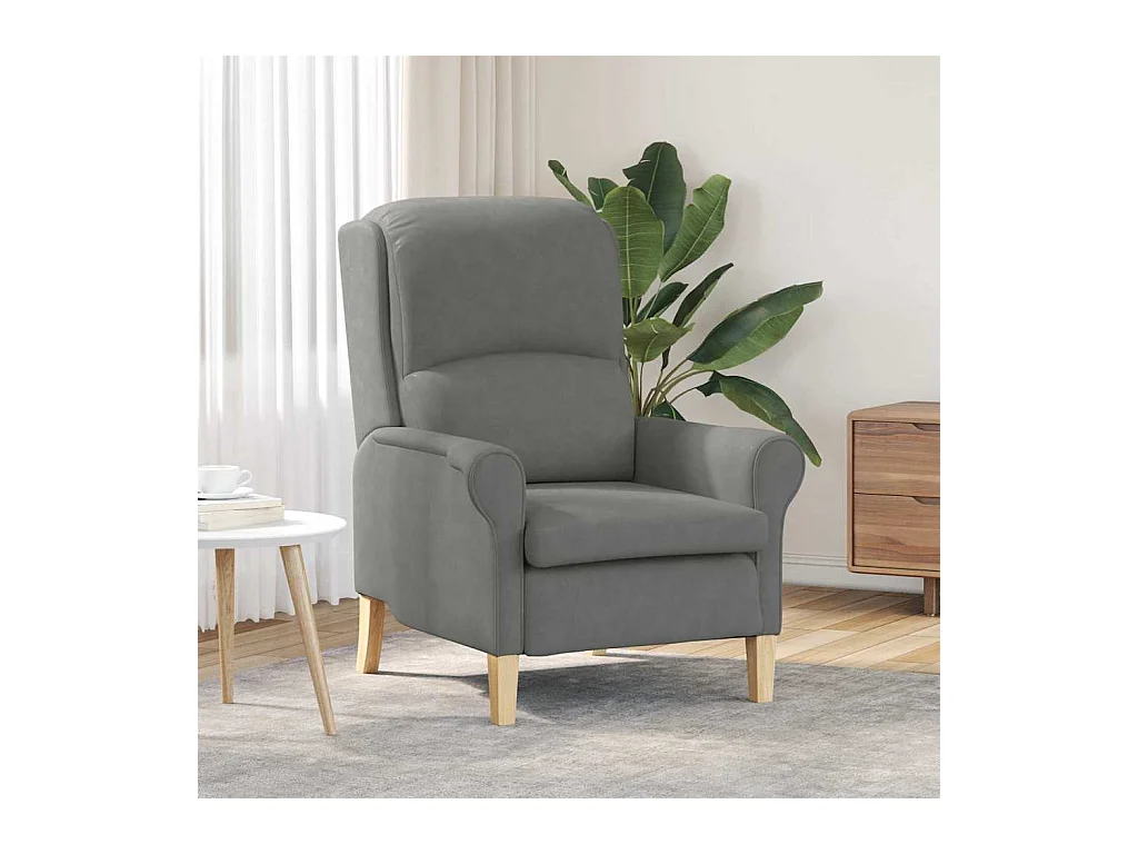 Sillón de salón | Silla de relax | Sillón Gris oscuro 76x94x102 cm Microfibra SHL9890