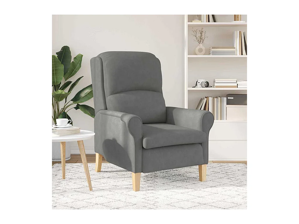 Sillón de salón | Silla de relax | Sillón Gris oscuro 76x94x102 cm Microfibra SHL9890