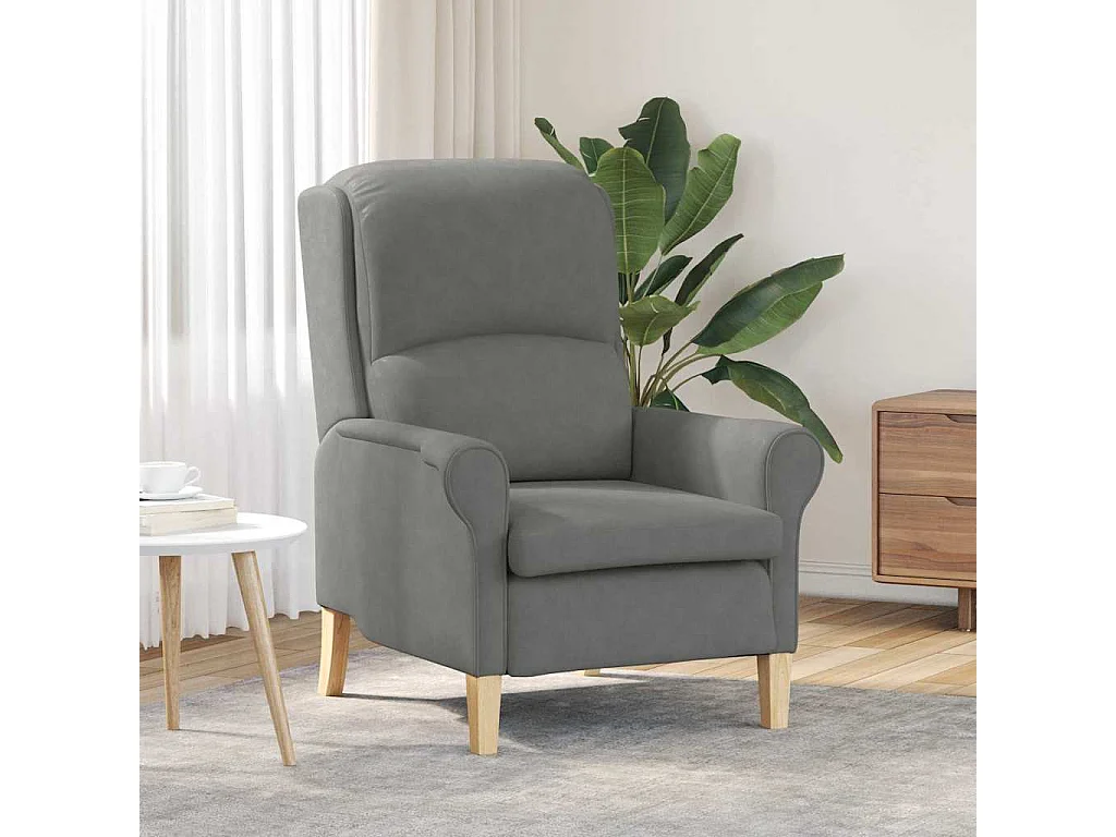Fauteuil de Salon-Chaise de relax Gris foncé 76x94x102 cm Microfibre SHL2310