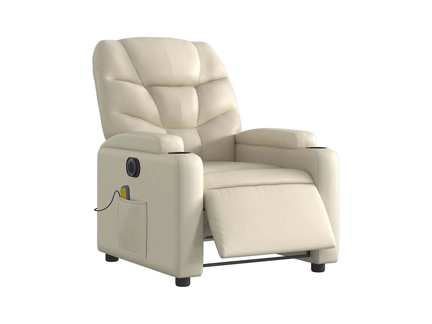 Sillón de salón | Silla | Sillón de masaje reclinable eléctrico cuero sintético crema SHL8132