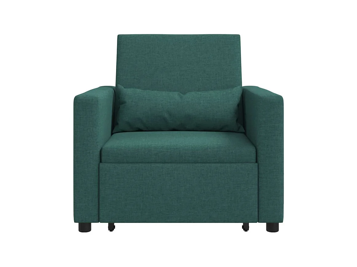 Sofá Cama Individual Verde oscuro 90x165x87 cm tela SHL8975