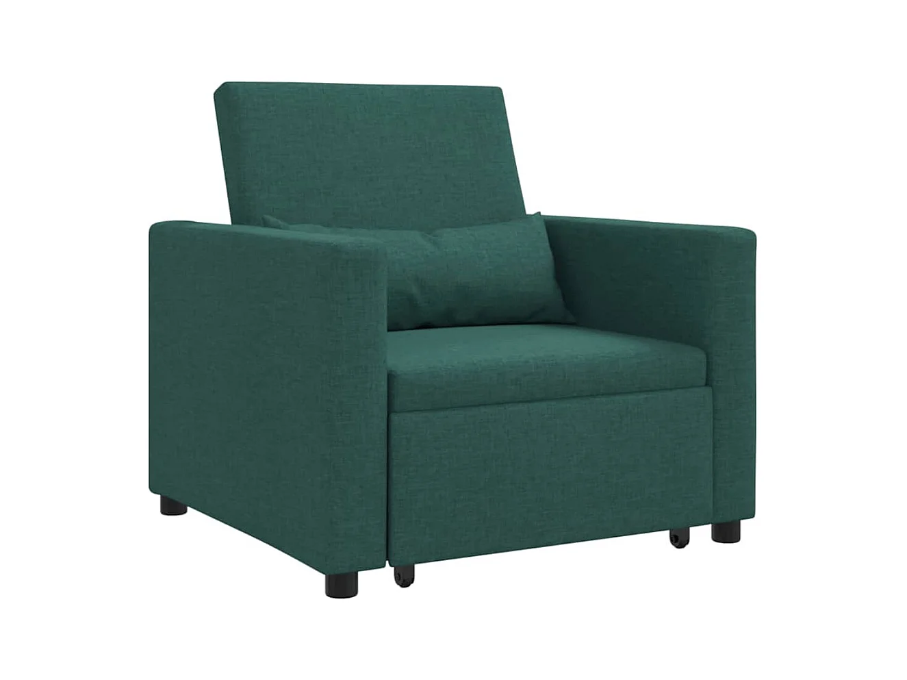 Fauteuil Salon-Chaise de relax-Chaise de Canapé Vert foncé 90x165x87 cm tissu SHL1042