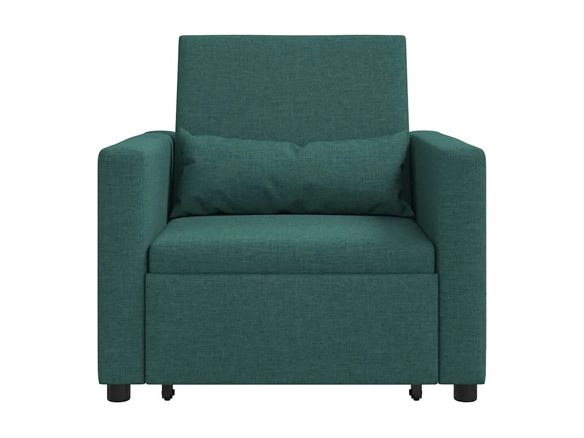 Fauteuil Salon-Chaise de relax-Chaise de Canapé Vert foncé 90x165x87 cm tissu SHL1042