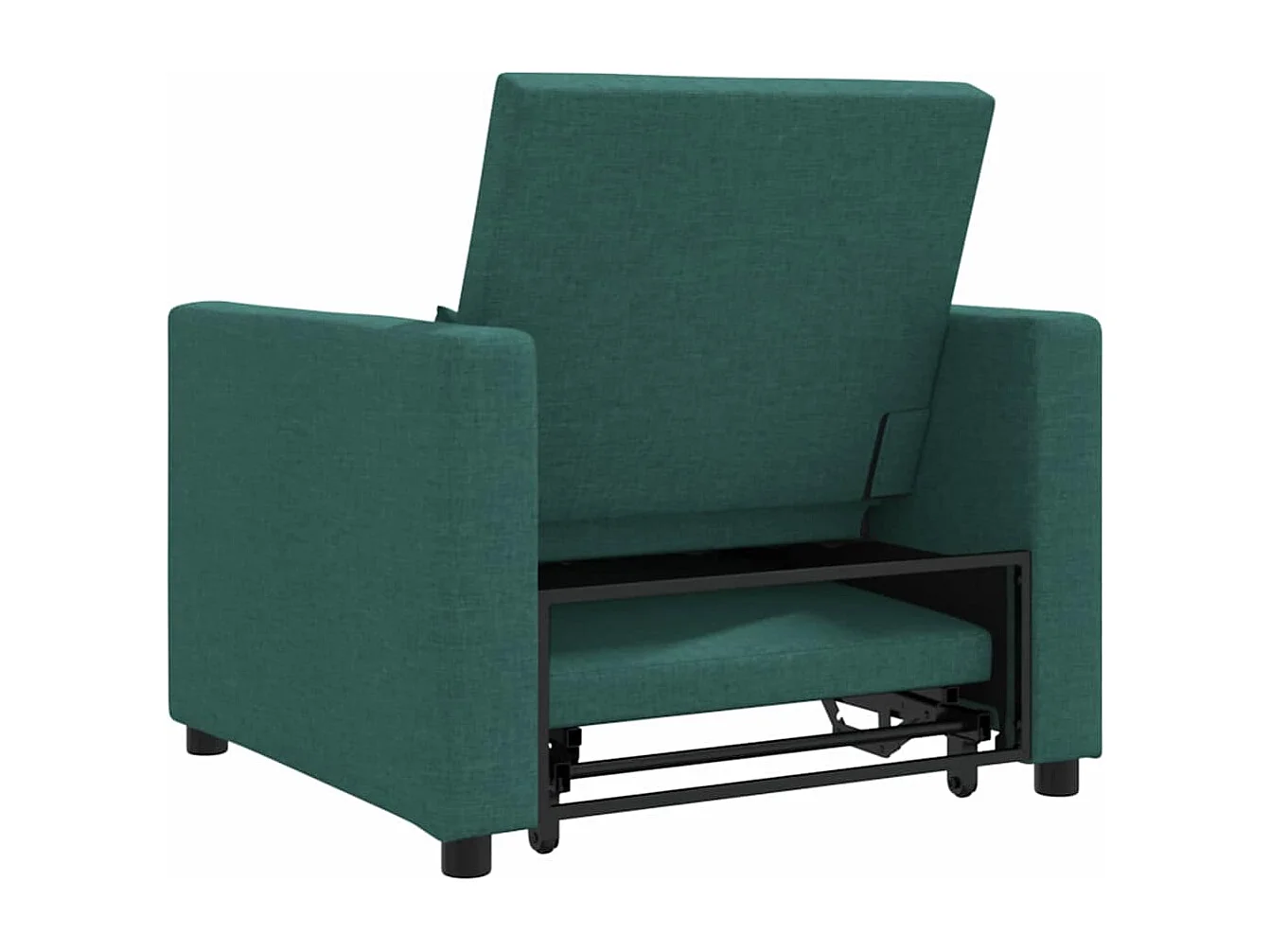 Fauteuil Salon-Chaise de relax-Chaise de Canapé Vert foncé 90x165x87 cm tissu SHL1042