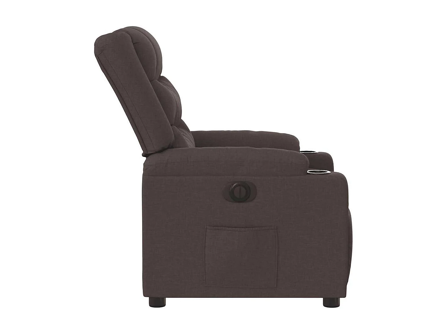 Fauteuil inclinable électrique-Chaise de relax-Fauteuil TV Marron foncé Tissu SHL1388