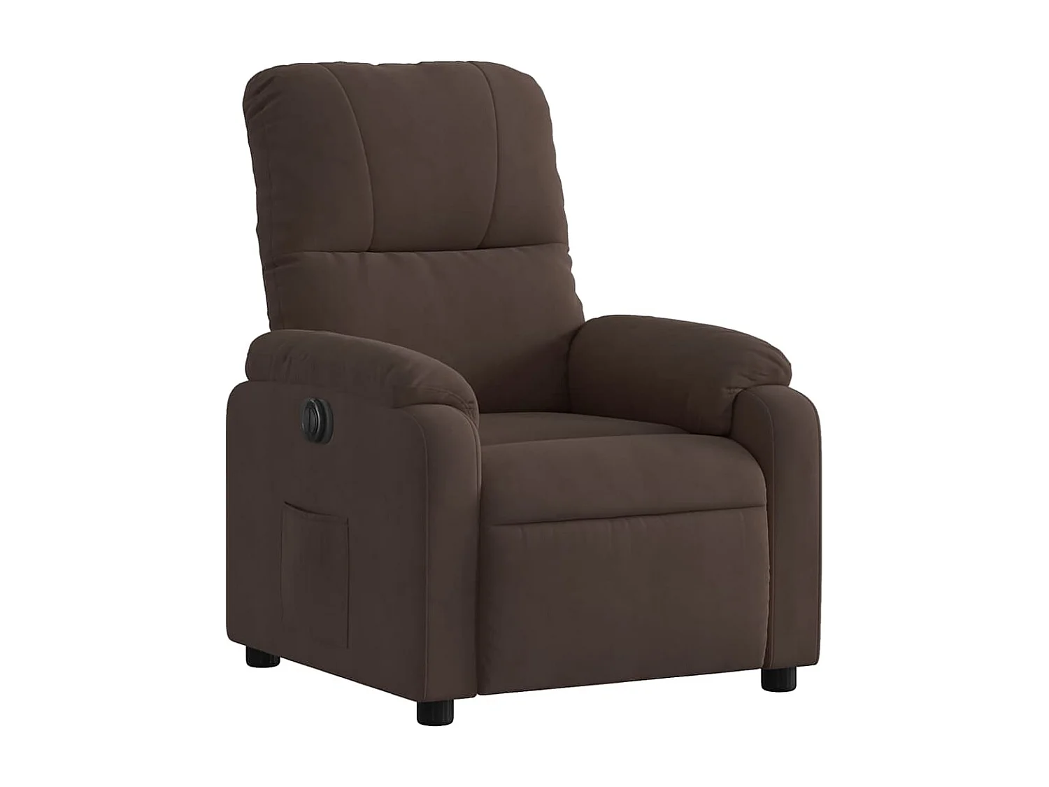 Relaxstoel | Fauteuil verstelbaar elektrisch microvezelstof bruin