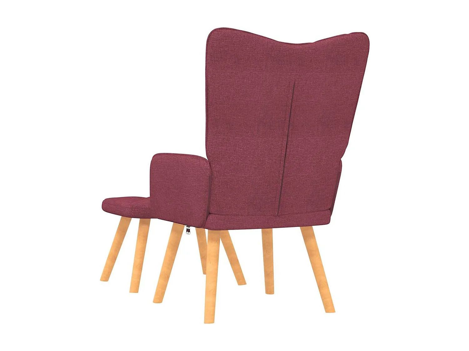 Relaxstoel | Fauteuil met voetenbank stof wijnrood