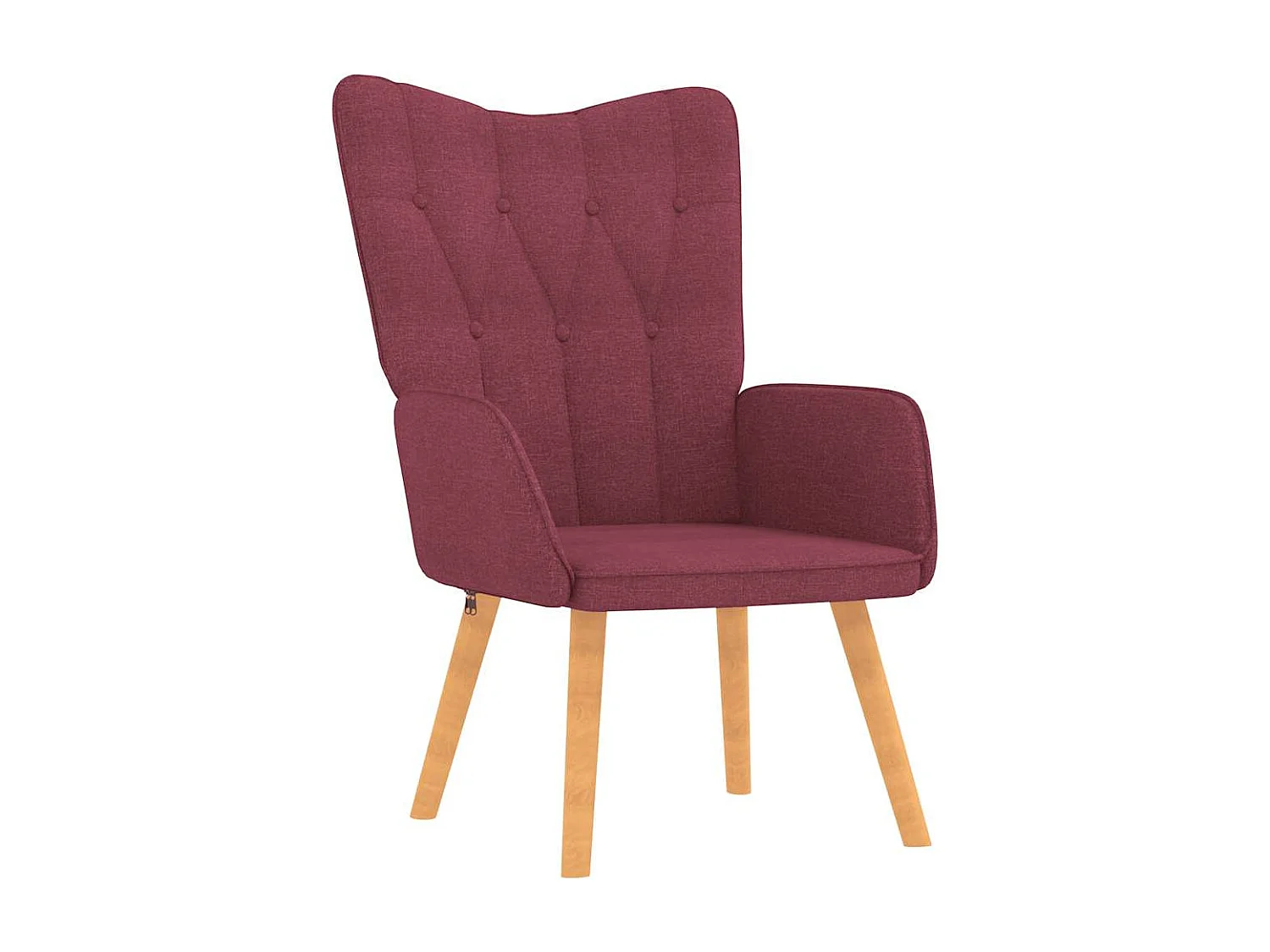 Relaxstoel | Fauteuil met voetenbank stof wijnrood