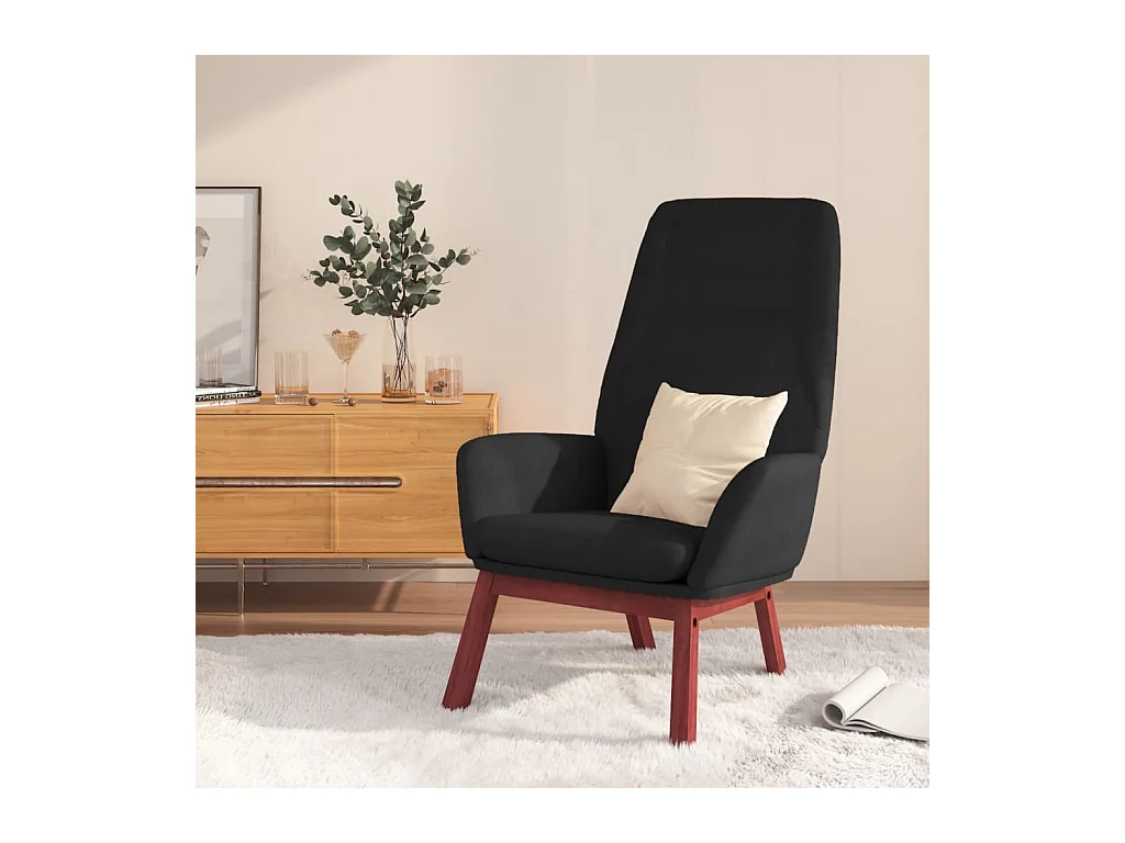Sillón de relax | Silla de relax de tela negro SHL3855