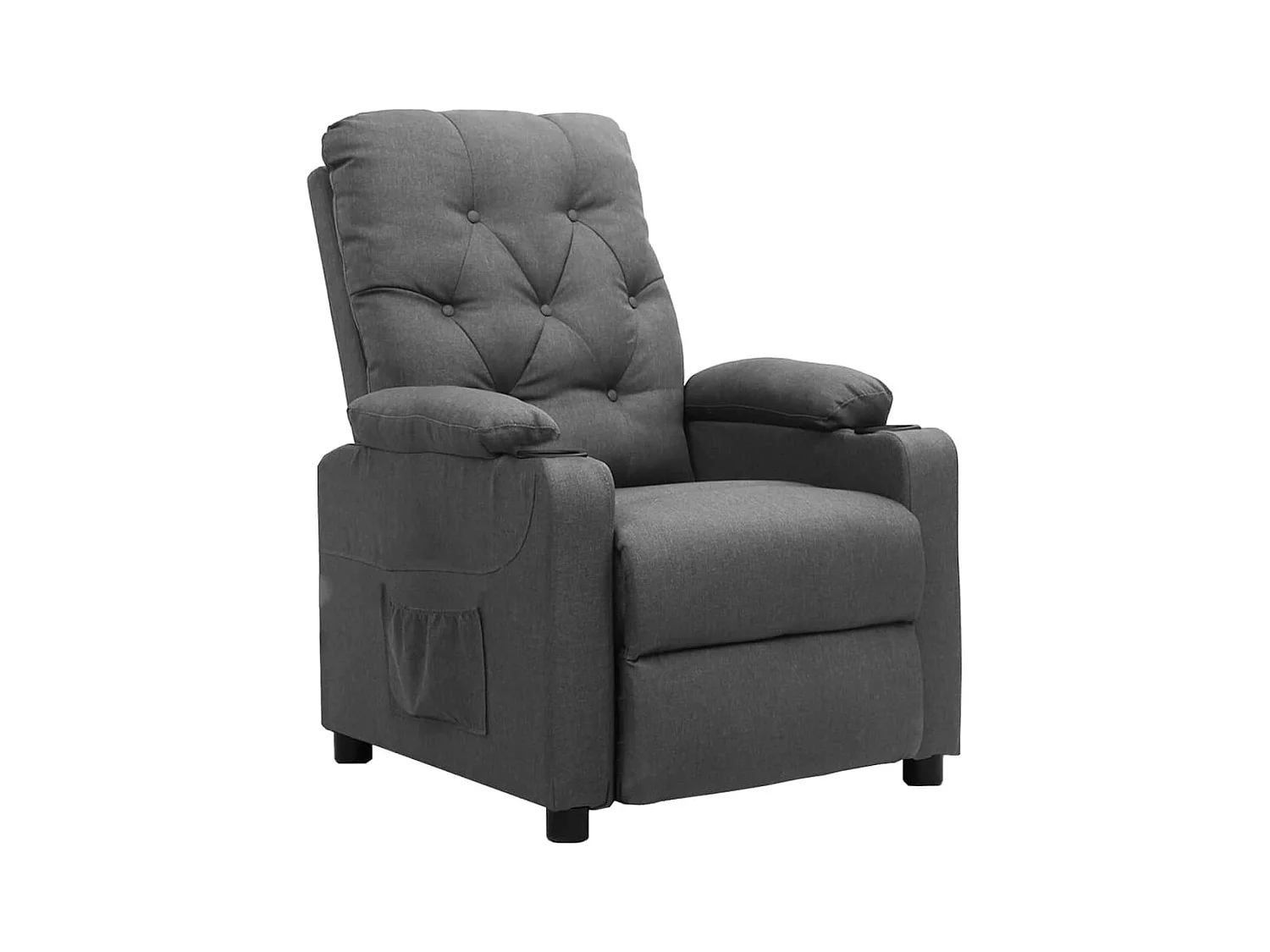 Fauteuil de Salon-Chaise de relax Gris clair Tissu SHL5251