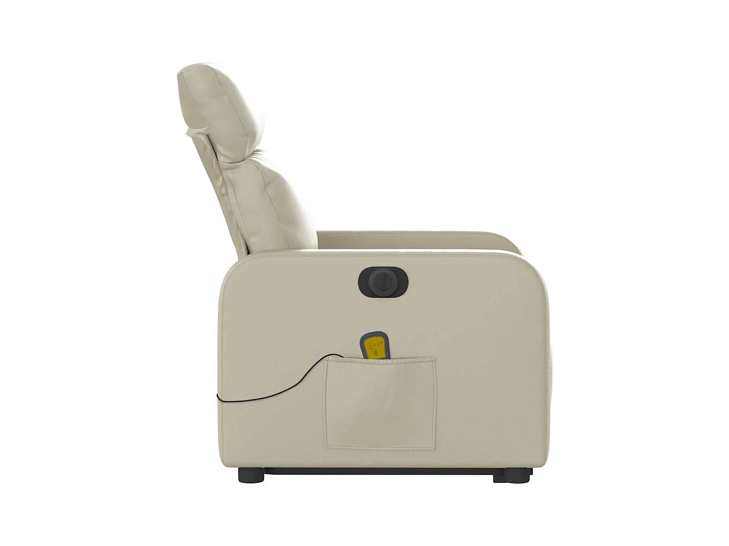 Sillón de salón | Silla | Sillón de masaje elevable eléctrico cuero sintético crema SHL7771